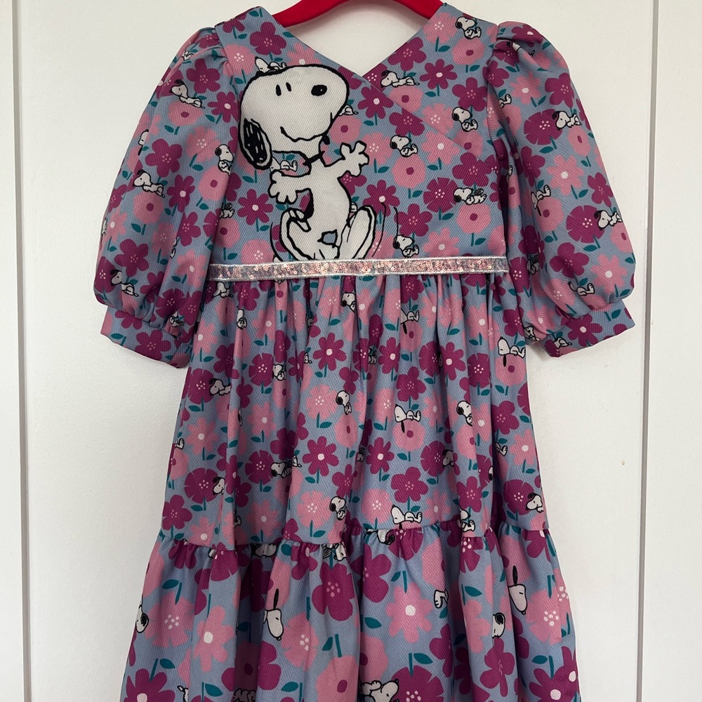 Floral Dress with snoopy Character